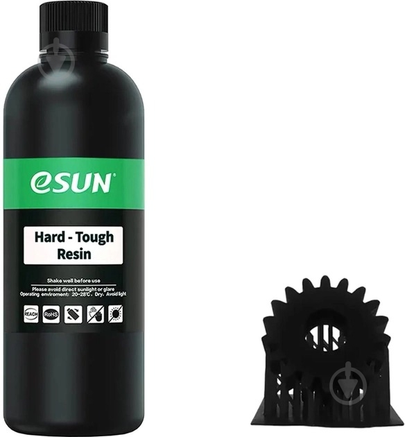 Смола фотополимерная Esun Hard-Tough Resin 1кг, черный (HARDTOUGH-B1) - фото 1 Смола фотополимерная Esun Hard-Tough Resin 1кг, черный (HARDTOUGH-B1) - фото 1