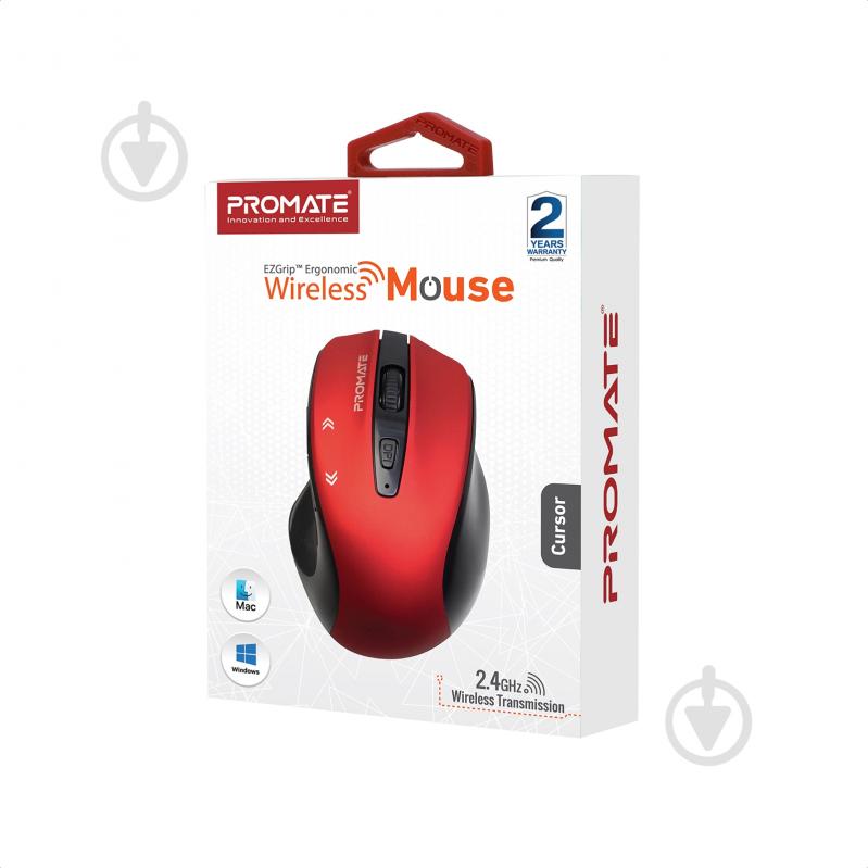 Мышь Promate Cursor Wireless Red - фото 7