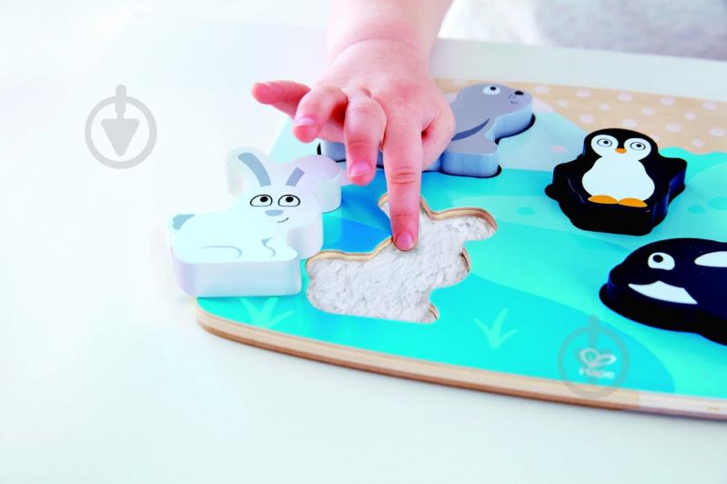 Пазл тактильный Hape Полярные животные - фото 2 Пазл тактильный Hape Полярные животные - фото 2