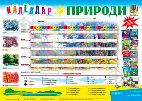 Дидактический материал Наталья Будная «Календар природи (формат В2)» - фото 1