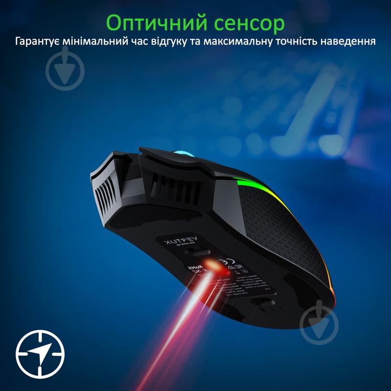 Мышь Vertux Mustang Wireless/USB Black - фото 2