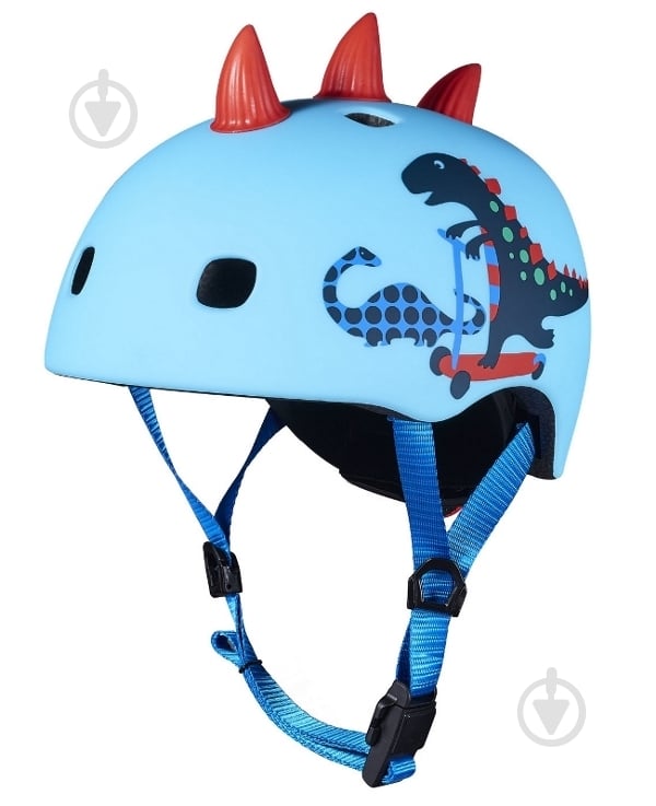 Шлем защитный Micro Mobillity Systems Micro PC 3D scootersaurus AC2094BX р. S голубой - фото 1 Шлем защитный Micro Mobillity Systems Micro PC 3D scootersaurus AC2094BX р. S голубой - фото 1