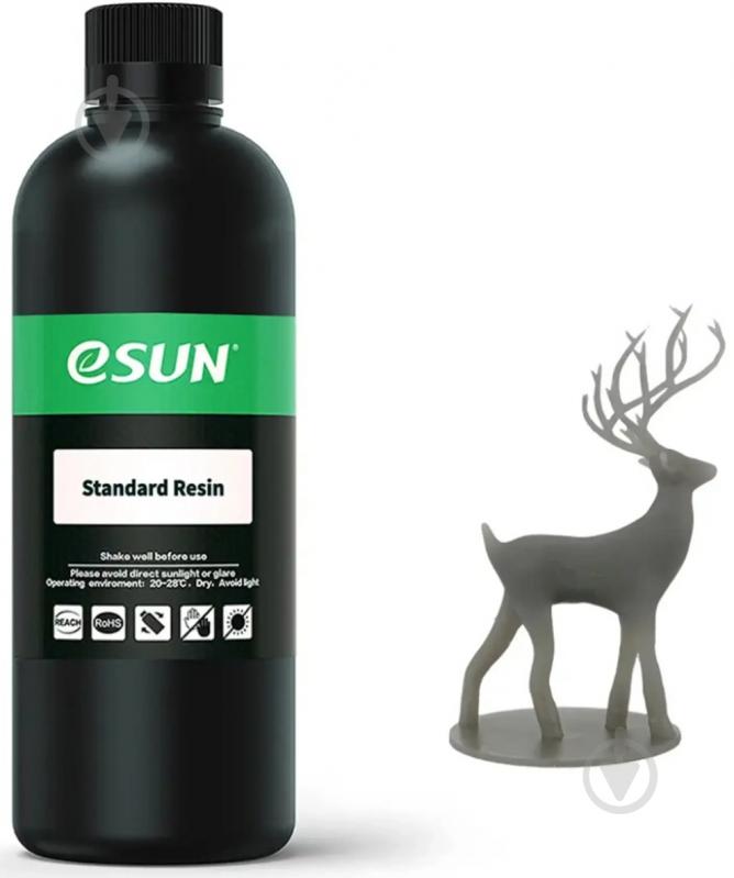 Смола фотополимерная Esun standard resin 1кг серый (STANDARD-H1) - фото 1 Смола фотополимерная Esun standard resin 1кг серый (STANDARD-H1) - фото 1