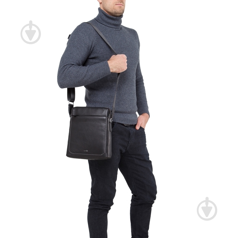 Сумка мужская через плечо Tiding Bag NM17-9069-2A черный - фото 3 Сумка мужская через плечо Tiding Bag NM17-9069-2A черный - фото 3