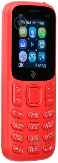 Мобільний телефон 2E E180 2019 Dual SIM City red - фото 4