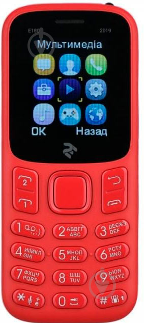 Мобільний телефон 2E E180 2019 Dual SIM City red - фото 3