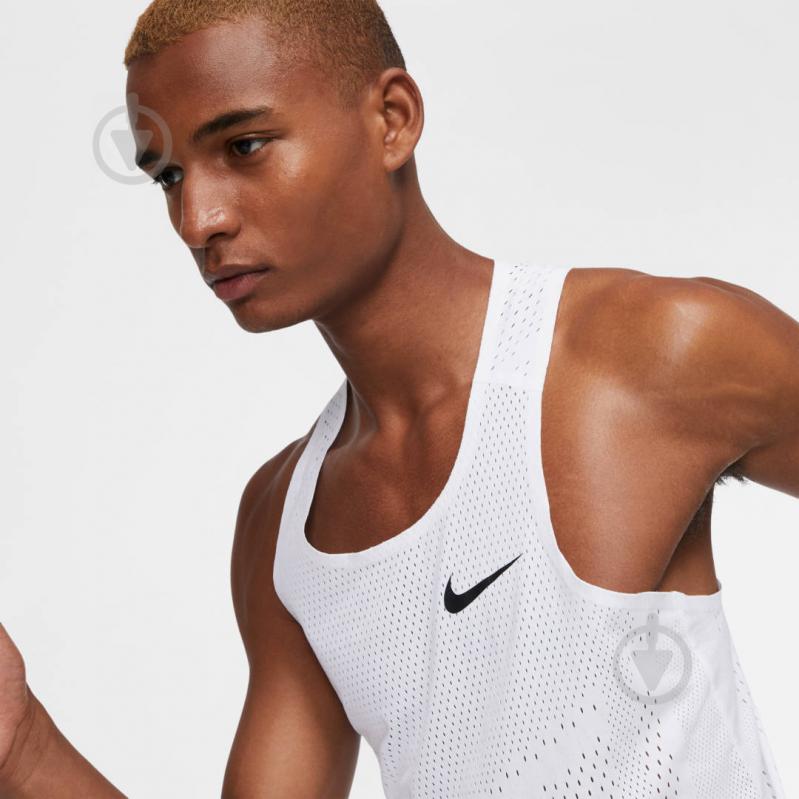 Майка Nike M NK AROSWFT SINGLET AQ5247-100 L белый - фото 5