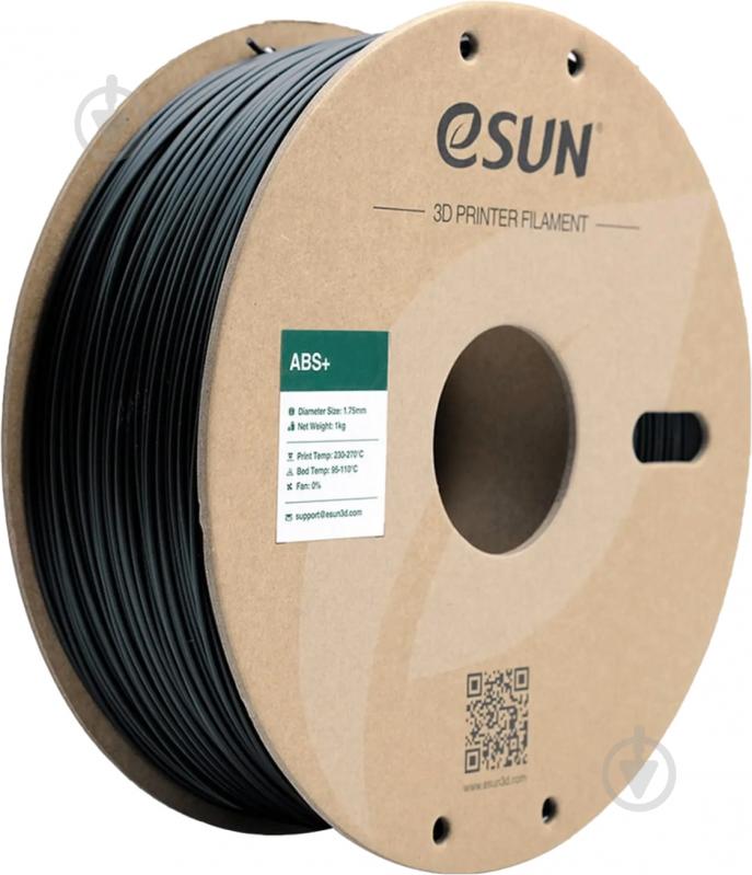 Пластик для 3D-принтера Esun ABS Plus Filament 1 кг 1.75 мм черный (ABS+175B1) - фото 2 Пластик для 3D-принтера Esun ABS Plus Filament 1 кг 1.75 мм черный (ABS+175B1) - фото 2