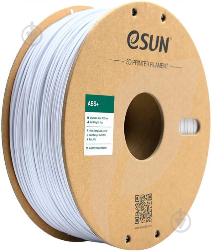 Пластик для 3D-принтера Esun ABS Plus Filament 1 кг 1.75 мм холодний білий (ABS+175CW1) - фото 2 Пластик для 3D-принтера Esun ABS Plus Filament 1 кг 1.75 мм холодний білий (ABS+175CW1) - фото 2