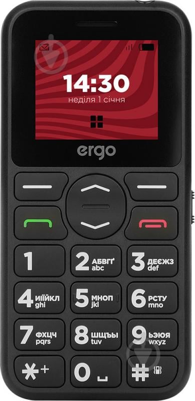 Мобільний телефон Ergo R181 black - фото 2