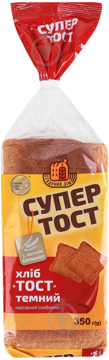 Хлеб Київхліб Супер Тост темный 350 г 4820212490286 - фото 1