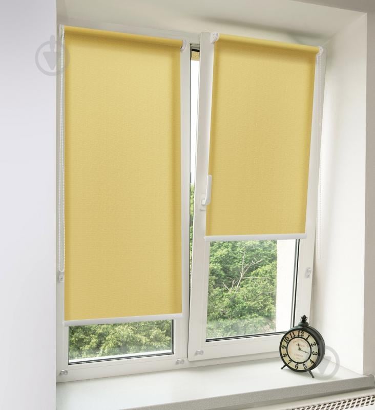 Ролета мини Rollotex ROYAL с фиксацией под наклон желтая 59x210 см - фото 2