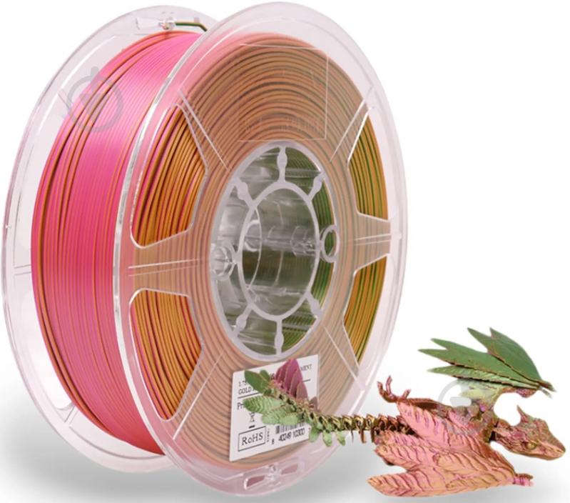 Пластик для 3D-принтера Esun ePLA-Silk Mystic 1 кг 1.75 мм золото \ красный \ зеленый (S-MYSTIC175GRG1) - фото 2 Пластик для 3D-принтера Esun ePLA-Silk Mystic 1 кг 1.75 мм золото \ красный \ зеленый (S-MYSTIC175GRG1) - фото 2
