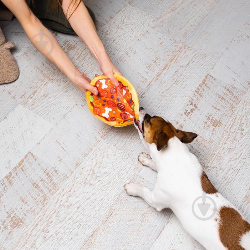 Игрушка для собак Fanny Animals Пицца с пищалкой 19 см МС 160401-13 - фото 4