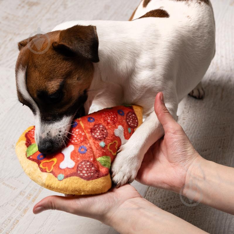 Игрушка для собак Fanny Animals Пицца с пищалкой 19 см МС 160401-13 - фото 8