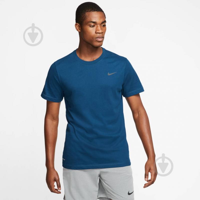 Футболка Nike M NK DRY TEE DFC CREW SOLID AR6029-432 р.S синий - фото 3