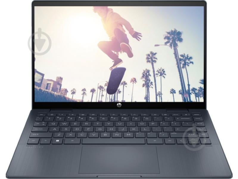 Ноутбук HP Pavilion x360 14-ek2001ua 14" (AQ8N9EA) blue - фото 1