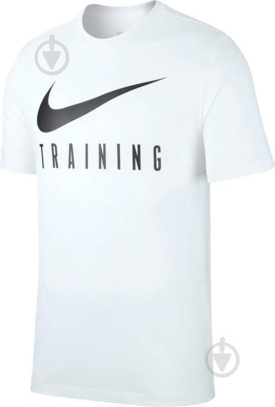 Футболка Nike M NK DRY TEE NIKE TRAIN BQ3677-100 р.L белый - фото 1