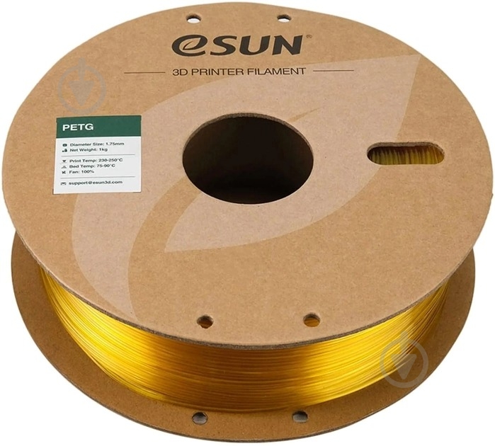 Пластик для 3D-принтера Esun PETG Filament 1 кг 1.75 мм желтый (PETG175Y1) - фото 2 Пластик для 3D-принтера Esun PETG Filament 1 кг 1.75 мм желтый (PETG175Y1) - фото 2