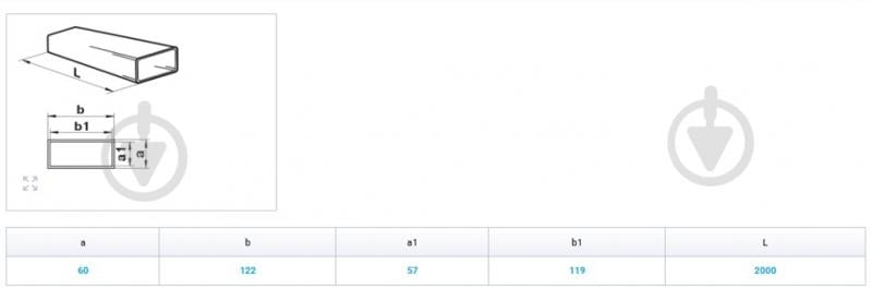 Канал плоский Вентс Пластивент 120x60/2 7020 - фото 3