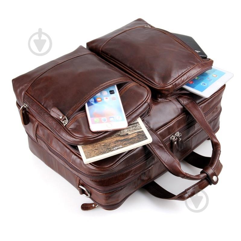 Сумка мужская для документов Tiding Bag 7343C коричневый - фото 4