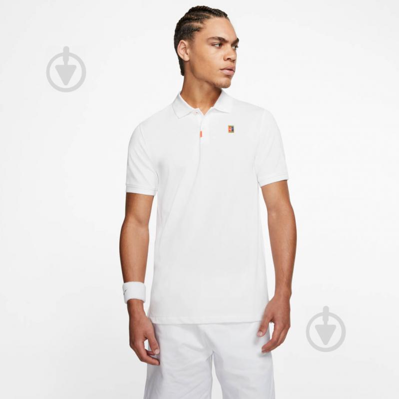 Поло Nike THE NIKE POLO HERITAGE SLIM BQ4461-100 р.M белый - фото 3