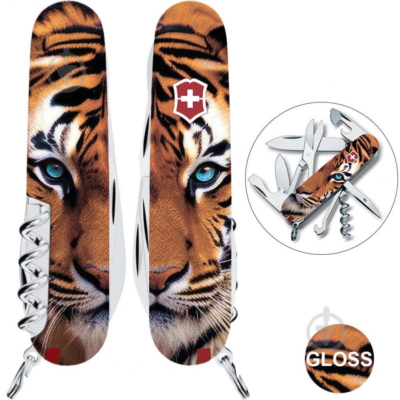 Нож швейцарский Victorinox CLIMBER ANIMAL Тигр 1.3703.F1030pw 102598 - фото 2