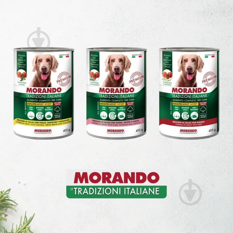 Корм влажный Morando Tradizioni для собак кусочки в соусе с курицей, стручковой фасолью и томатами 400 г - фото 5 Корм влажный Morando Tradizioni для собак кусочки в соусе с курицей, стручковой фасолью и томатами 400 г - фото 5