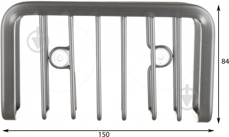 Органайзер для губки Flamberg Premium Sinky 15x5,2x8,4 см серый S-E804278P - фото 3 Органайзер для губки Flamberg Premium Sinky 15x5,2x8,4 см серый S-E804278P - фото 3