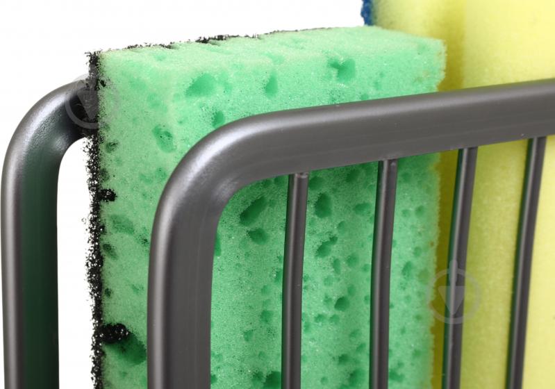 Органайзер для губки Flamberg Premium Sinky 15x5,2x8,4 см серый S-E804278P - фото 6 Органайзер для губки Flamberg Premium Sinky 15x5,2x8,4 см серый S-E804278P - фото 6