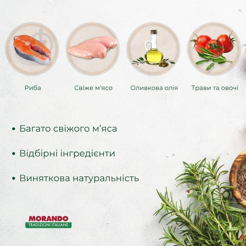 Корм сухой для стерилизованных котов Morando Tradizioni Sterilized с лососем 400 г - фото 3
