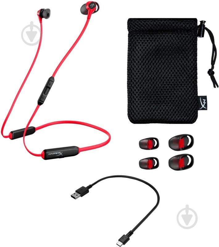 Гарнитура игровая HyperX Cloud Buds red/black (HEBBXX-MC-RD/G) - фото 7
