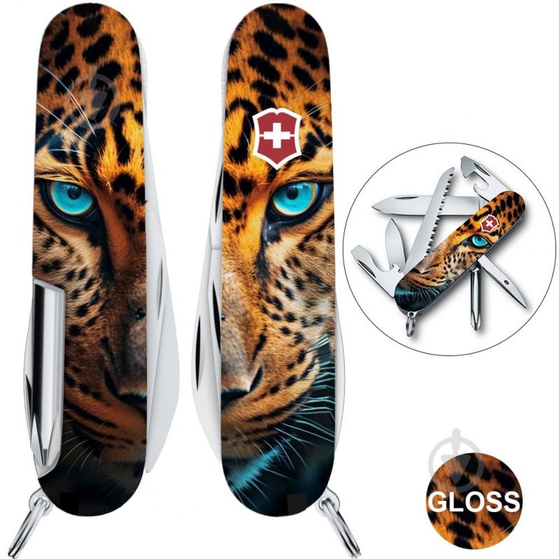 Нож швейцарский Victorinox HIKER ANIMAL Леопард 1.4613.3.F1080pw 102602 - фото 4