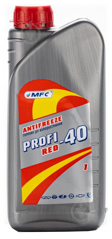 Антифриз MFC PROFI-40 от -30 до +40 1 л красный - фото 1