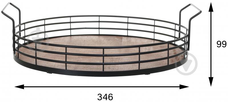 Поднос Flamberg Premium Rustica 34,6x9,9 см черный - фото 3
