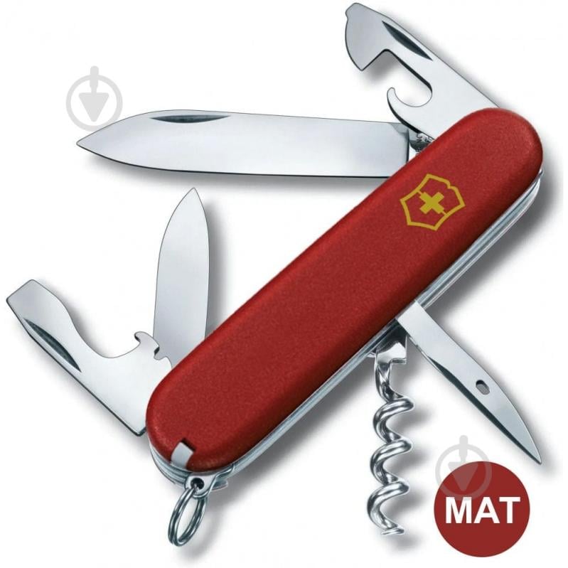 Ніж швейцарський Victorinox SPARTAN MAT червоний матовий лак з жовт.лого 1.3603.M0008p 99983 - фото 1