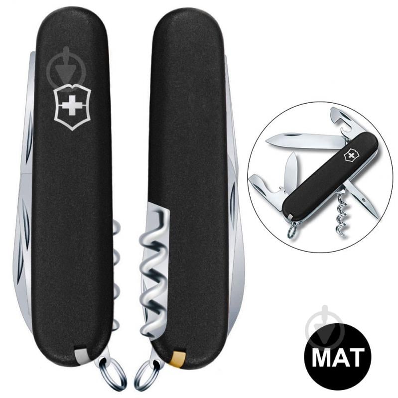 Нож швейцарский Victorinox SPARTAN MAT черный матовый лак 1.3603.3.M0007p 99981 - фото 3