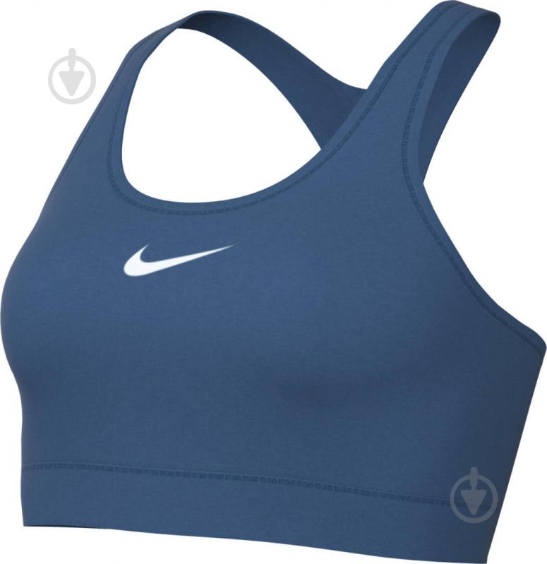 Бра Nike W NK SWSH MED SPT BRA DX6821-457 р.L голубой - фото 8