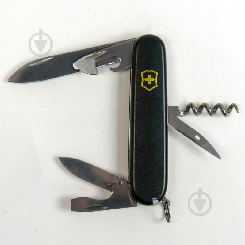 Нож швейцарский Victorinox SPARTAN MAT черный матовый лак из желтого 1.3603.3.M0008p 99982 - фото 4