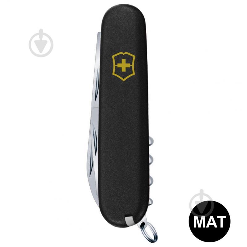 Нож швейцарский Victorinox SPARTAN MAT черный матовый лак из желтого 1.3603.3.M0008p 99982 - фото 3