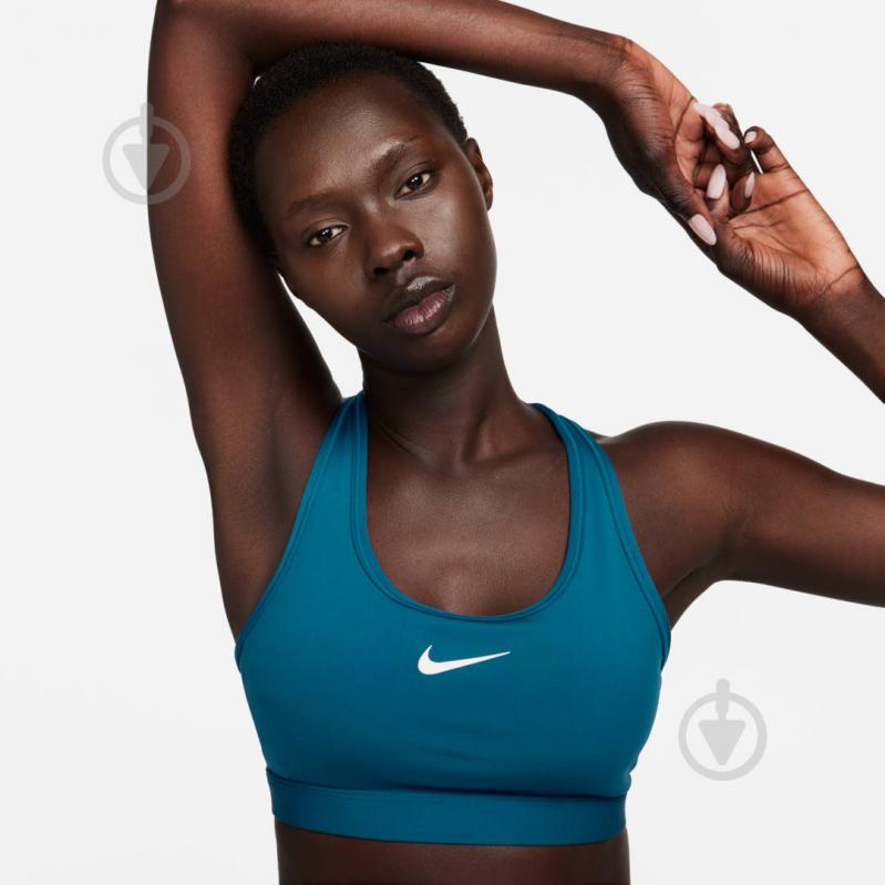 Бра Nike W NK SWSH MED SPT BRA DX6821-457 р.XS блакитний - фото 1