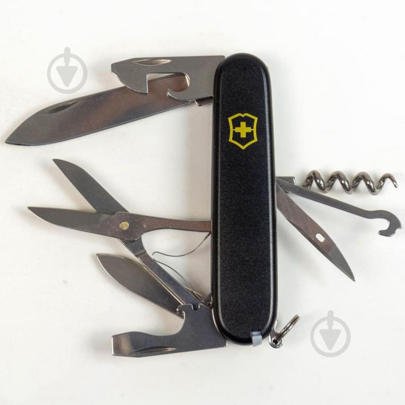 Ніж швейцарський Victorinox CLIMBER MAT чорний матовий лак з жовт.лого 1.3703.3.M0008p 100008 - фото 5