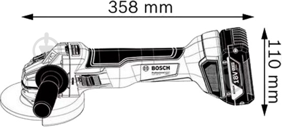 Болгарка (кутова шліфмашина) Bosch Professional GWS 18V-10 06019J4002 - фото 14