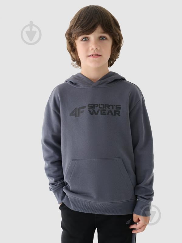 Джемпер 4F SWEATSHIRT M1223 4FJWAW24TSWSM1223-22S р.122 сірий - фото 1