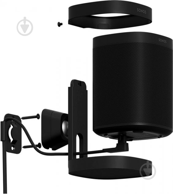 Комплект настінного кріплення Sonos Mount для One Black пара S1WMPWW1BLK - фото 6