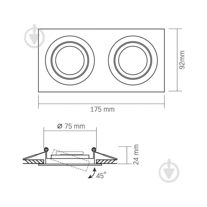 Светильник точечный Videx VL-SPF23S-W GU10 белый 27995 - фото 3