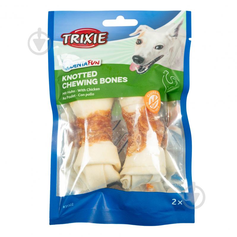 Ласощі Trixie для собак кісточка для чищення зубів Denta Fun з куркою 11 см 70 г 2 шт./уп. - фото 2