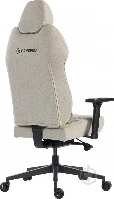 Кресло игровое GamePro GC760LG Light grey fabric серый - фото 4