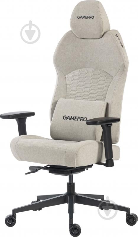Кресло игровое GamePro GC760LG Light grey fabric серый - фото 6