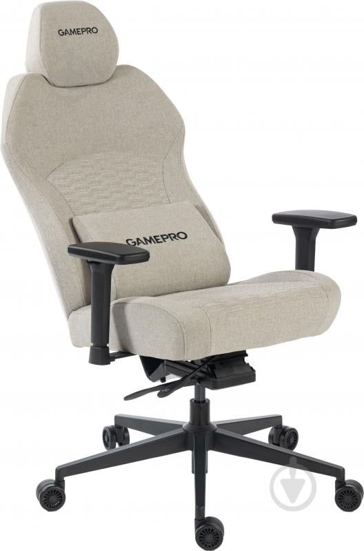 Кресло игровое GamePro GC760LG Light grey fabric серый - фото 7